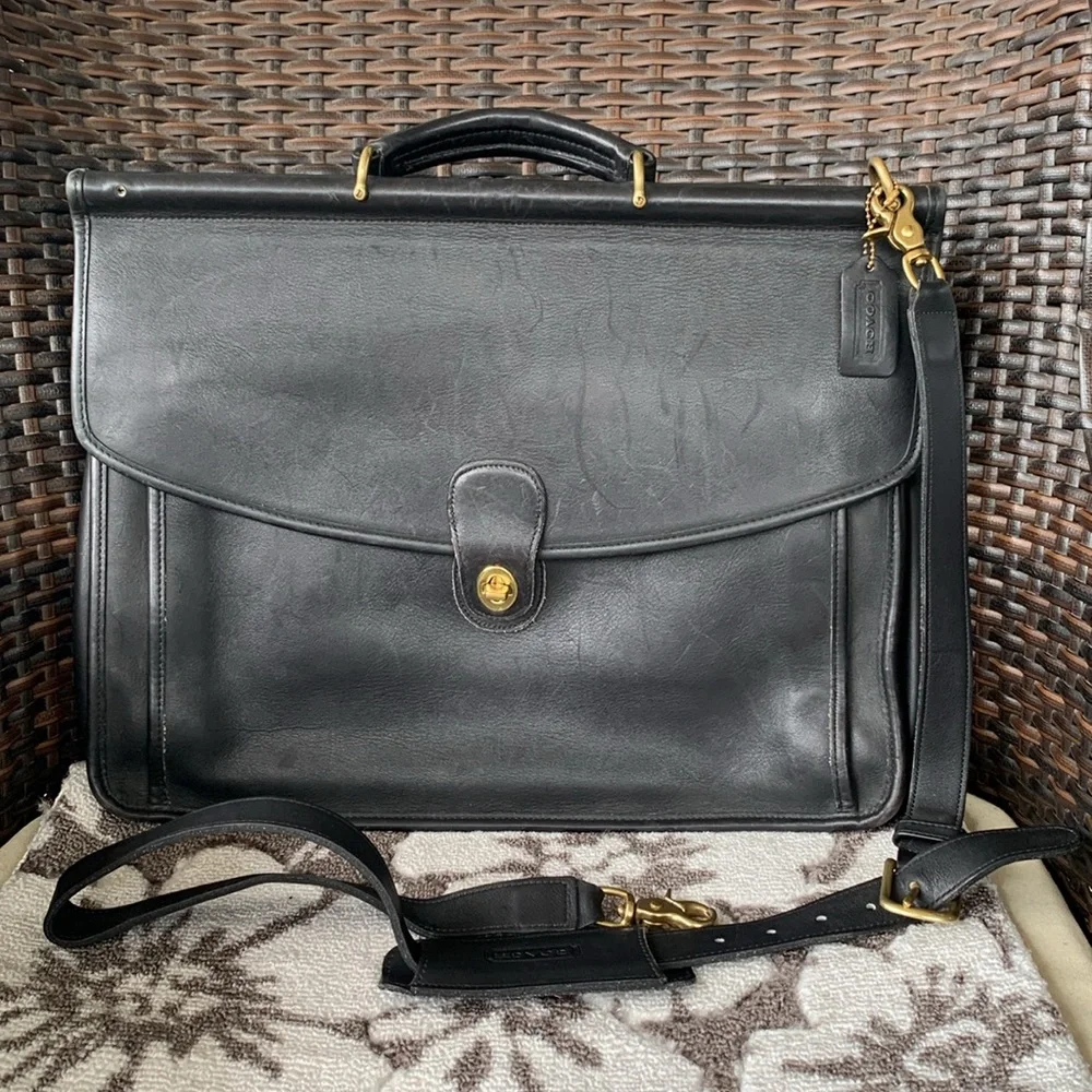 Vintage Coach Beekman Brief 5266 Leather Briefcase, Shoulder Bag Black. - Picture 6 of 16